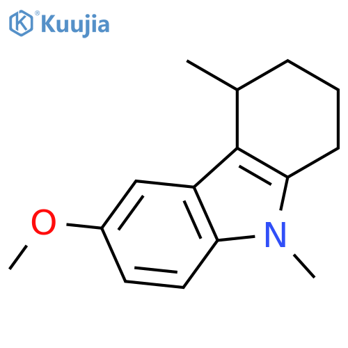 1H-CARBAZOLE, 2,3,4,9-TETRAHYDRO-6-METHOXY-4,9-DIMETHYL- structure
