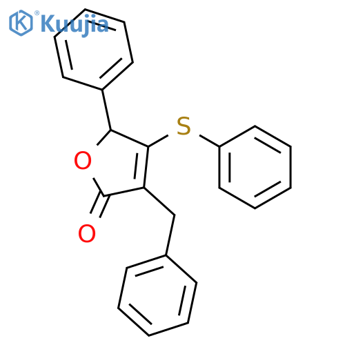 2(5H)-Furanone, 5-phenyl-3-(phenylmethyl)-4-(phenylthio)- structure