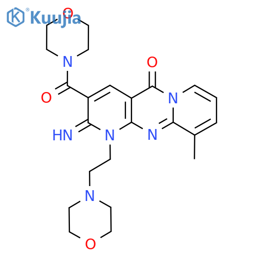 6-imino-11-methyl-7-2-(morpholin-4-yl)ethyl-5-(morpholine-4-carbonyl)-1,7,9-triazatricyclo8.4.0.0^{3,8}tetradeca-3(8),4,9,11,13-pentaen-2-one structure