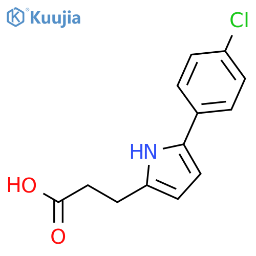 3-(5-(4-Chlorophenyl)-1H-pyrrol-2-yl)propanoic acid structure