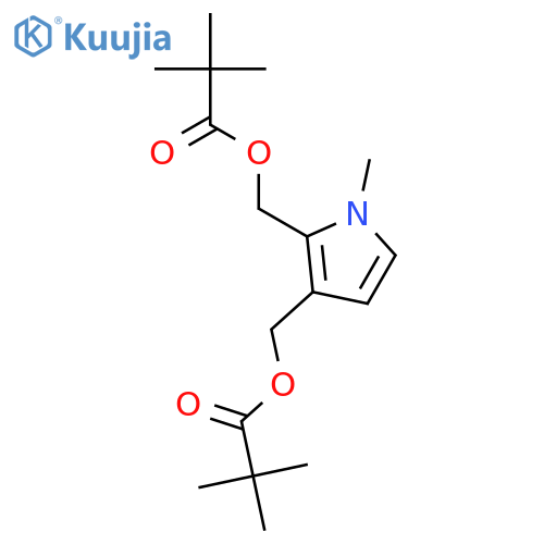 (1-methyl-1H-pyrrole-2,3-diyl)dimethanediyl bis(2,2-dimethylpropanoate) structure
