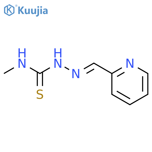 1-methyl-3-[(e)-pyridin-2-ylmethylideneamino]thiourea structure