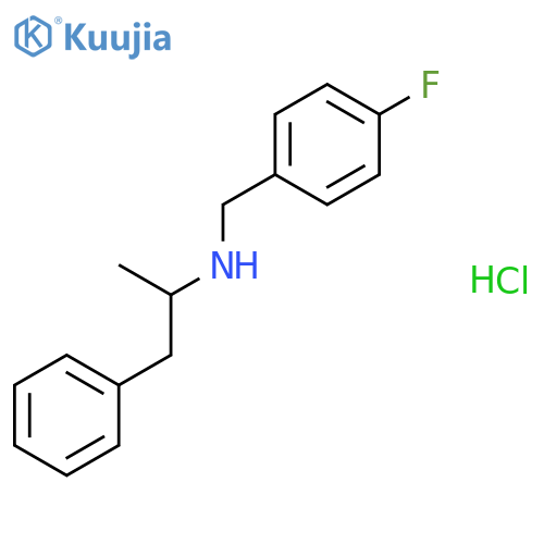 N-(p-Fluorobenzyl)-alpha-methylphenethylamine hydrochloride structure