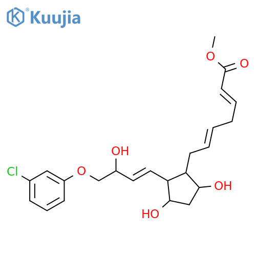 methyl (2E,5E)-7-{(2R)-2-[(1E,3R)-4-(3-chlorophenoxy)-3-hydroxybut-1-en-1-yl]-3,5-dihydroxycyclopentyl}hepta-2,5-dienoate structure