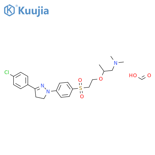formic acid, compound with [2-[2-[[4-[3-(4-chlorophenyl)-4,5-dihydro-1H-pyrazol-1-yl]phenyl]sulphonyl]ethoxy]propyl]dimethylamine (1:1) structure