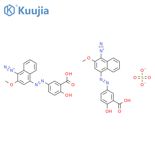 bis[4-[(3-carboxy-4-hydroxyphenyl)azo]-2-methoxynaphthalene-1-diazonium] sulphate structure