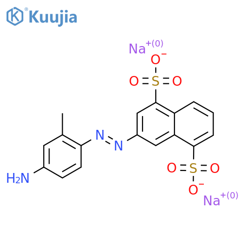 1,5-Naphthalenedisulfonic acid, ((4-amino-2-methylphenyl)azo)-, sodium salt structure