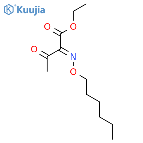 Butanoic acid, 2-[(hexyloxy)imino]-3-oxo-, ethyl ester, (Z)- structure