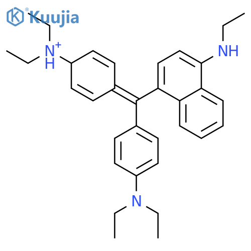 Ethanaminium, N-[4-[[4-(diethylamino)phenyl][4-(ethylamino)-1-naphthalenyl]methylene]-2,5-cyclohexadien-1-ylidene]-N-ethyl-, molybdatephosphate structure