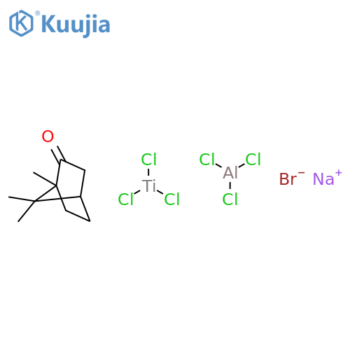 Bicyclo[2.2.1]heptan-2-one, 1,7,7-trimethyl-, reaction products with aluminum chloride, sodium bromide and titanium trichloride structure