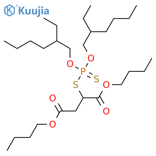 dibutyl [[bis[(2-ethylhexyl)oxy]phosphinothioyl]thio]succinate structure