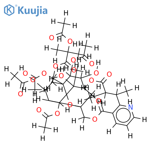 8alpha-acetoxy-O9-(2-acetoxy-2-methyl-propionyl)-O2,O9-dideacetyl-8-deoxo-evonine structure