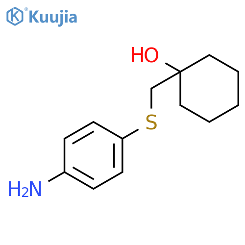 1-{(4-aminophenyl)sulfanylmethyl}cyclohexan-1-ol structure