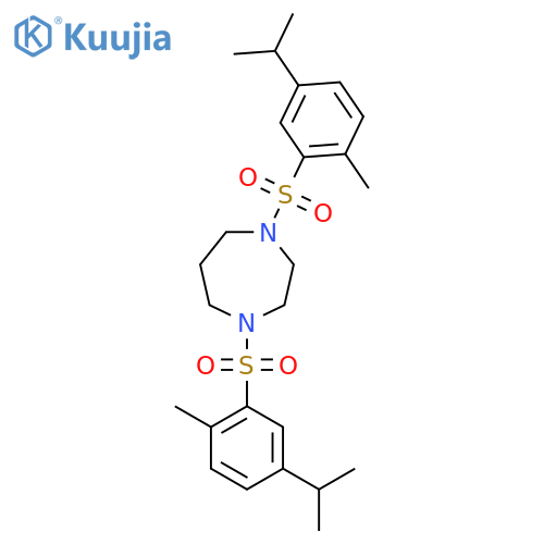 1,4-bis2-methyl-5-(propan-2-yl)benzenesulfonyl-1,4-diazepane structure