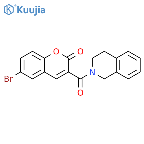 6-bromo-3-(1,2,3,4-tetrahydroisoquinoline-2-carbonyl)-2H-chromen-2-one structure