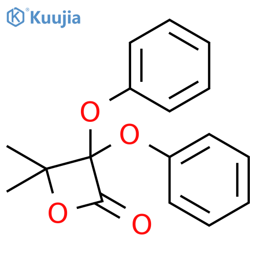 2-Oxetanone, 4,4-dimethyl-3,3-diphenoxy- structure