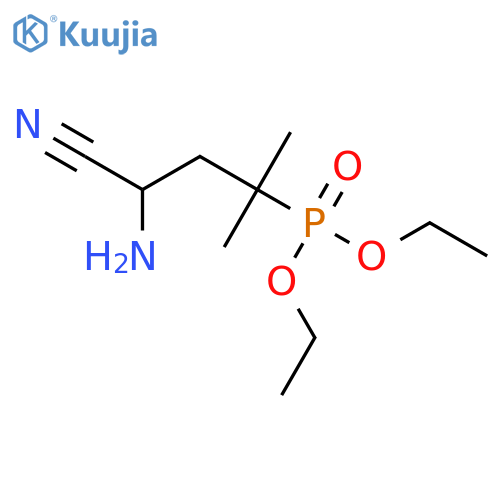 PHOSPHONIC ACID, (3-AMINO-3-CYANO-1,1-DIMETHYLPROPYL)-, DIETHYL ESTER structure