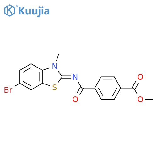 methyl 4-{[(2E)-6-bromo-3-methyl-2,3-dihydro-1,3-benzothiazol-2-ylidene]carbamoyl}benzoate structure