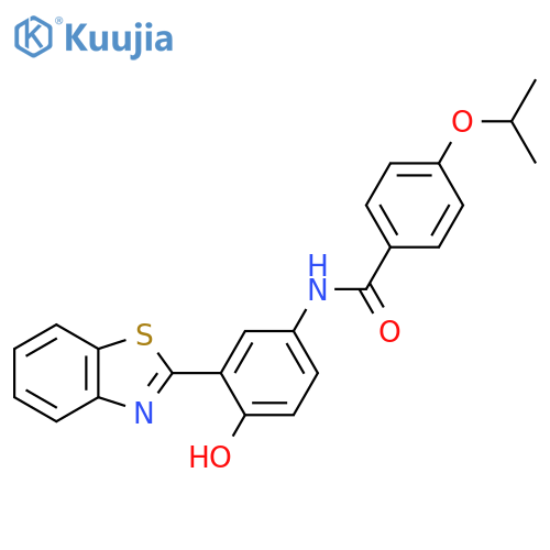 N-[3-(1,3-benzothiazol-2-yl)-4-hydroxyphenyl]-4-(propan-2-yloxy)benzamide structure