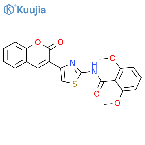 2,6-dimethoxy-N-4-(2-oxo-2H-chromen-3-yl)-1,3-thiazol-2-ylbenzamide structure