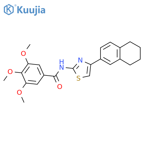 3,4,5-trimethoxy-N-4-(5,6,7,8-tetrahydronaphthalen-2-yl)-1,3-thiazol-2-ylbenzamide structure