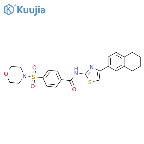 4-(morpholine-4-sulfonyl)-N-4-(5,6,7,8-tetrahydronaphthalen-2-yl)-1,3-thiazol-2-ylbenzamide structure