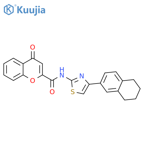 4-oxo-N-4-(5,6,7,8-tetrahydronaphthalen-2-yl)-1,3-thiazol-2-yl-4H-chromene-2-carboxamide structure