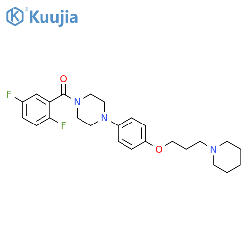 Piperazine,1-(2,5-difluorobenzoyl)-4-[4-[3-(1-piperidinyl)propoxy]phenyl]- structure