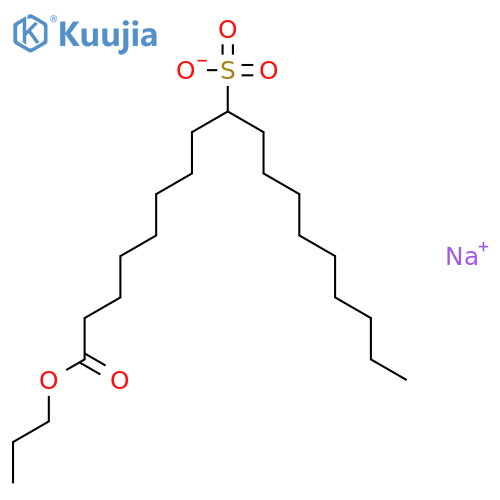 sodium 1-propyl 9(or 10)-sulphonatooctadecanoate structure
