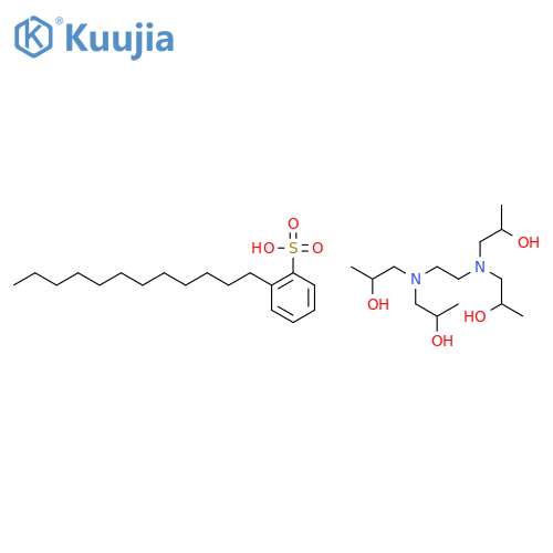 dodecylbenzenesulphonic acid, compound with 1,1',1'',1'''-(ethylenedinitrilo)tetrapropan-2-ol (1:1) structure