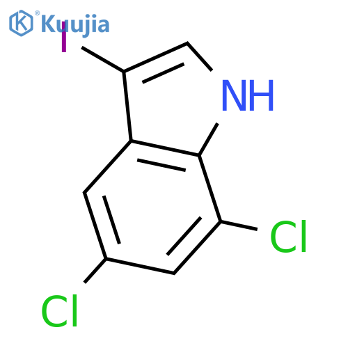 1H-INDOLE, 5,7-DICHLORO-3-IODO- structure