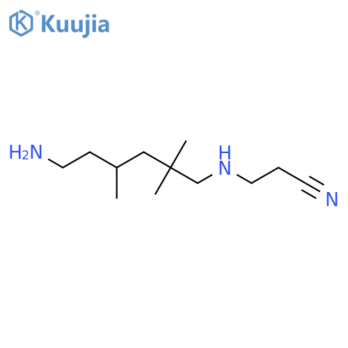 3-[(6-amino-2,2,4-trimethylhexyl)amino]propanenitrile structure