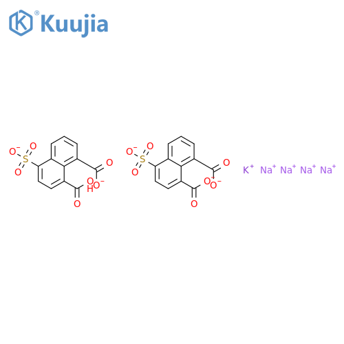 potassium tetrasodium hydrogen bis[4-sulphonatonaphthalene-1,8-dicarboxylate] structure