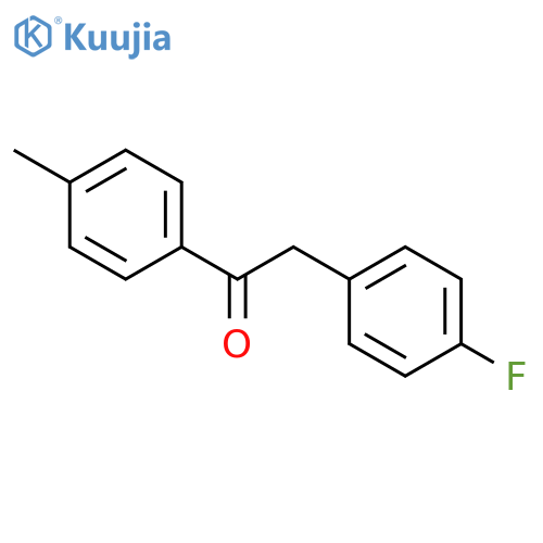 2-(4-fluorophenyl)-1-(4-methylphenyl)ethan-1-one structure
