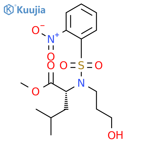 D-LEUCINE, N-(3-HYDROXYPROPYL)-N-[(2-NITROPHENYL)SULFONYL]-, METHYL ESTER structure