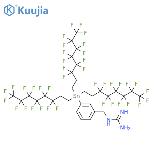 Guanidine, N-[[3-[tris(3,3,4,4,5,5,6,6,7,7,8,8,8-tridecafluorooctyl)stannyl]phenyl]methyl]- structure