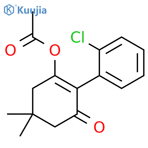 2-CYCLOHEXEN-1-ONE, 3-(ACETYLOXY)-2-(2-CHLOROPHENYL)-5,5-DIMETHYL- structure