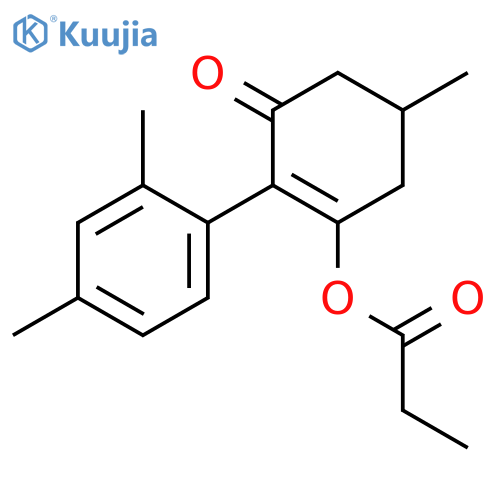 2-CYCLOHEXEN-1-ONE, 2-(2,4-DIMETHYLPHENYL)-5-METHYL-3-(1-OXOPROPOXY)- structure