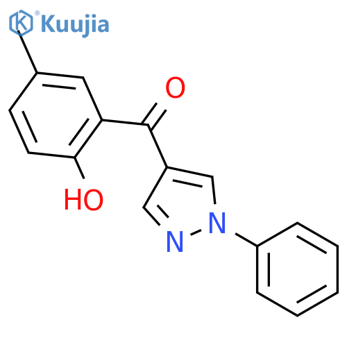 Methanone, (2-hydroxy-5-methylphenyl)(1-phenyl-1H-pyrazol-4-yl)- structure