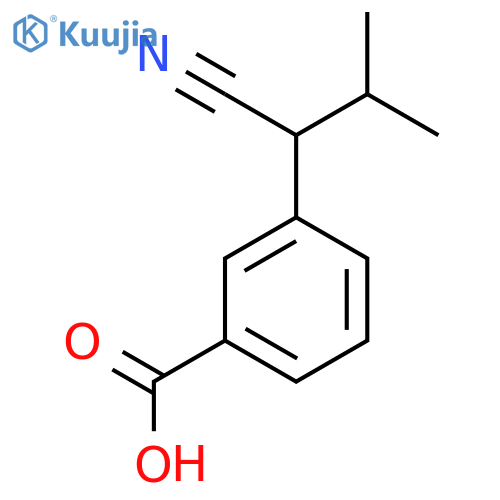3-(1-Cyano-2-methyl-propyl)-benzoic acid structure