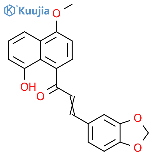 2-Propen-1-one,3-(1,3-benzodioxol-5-yl)-1-(8-hydroxy-4-methoxy-1-naphthalenyl)- structure