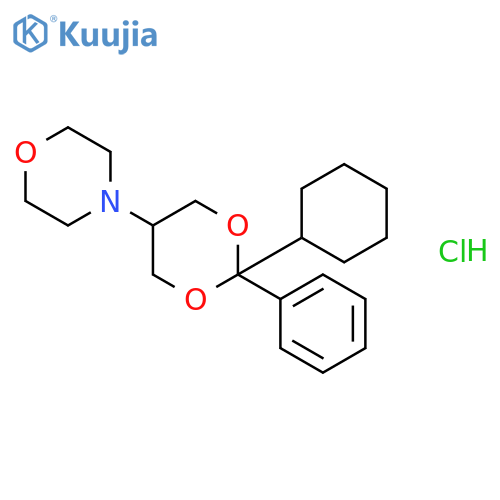 4-(2-cyclohexyl-2-phenyl-1,3-dioxan-5-yl)morpholine hydrochloride structure