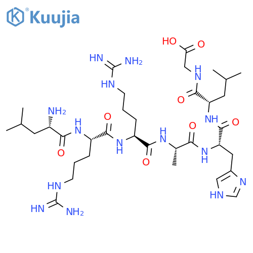 GLYCINE, L-LEUCYL-L-ARGINYL-L-ARGINYL-L-ALANYL-L-HISTIDYL-L-LEUCYL- structure