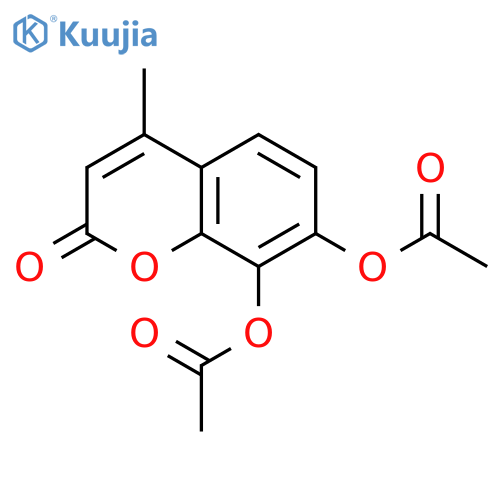 2H-1-Benzopyran-2-one, 7,8-bis(acetyloxy)-4-methyl- structure