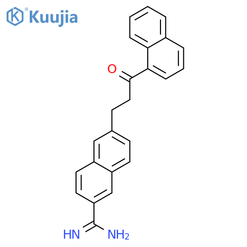 2-Naphthalenecarboximidamide, 6-[3-(1-naphthalenyl)-3-oxopropyl]- structure