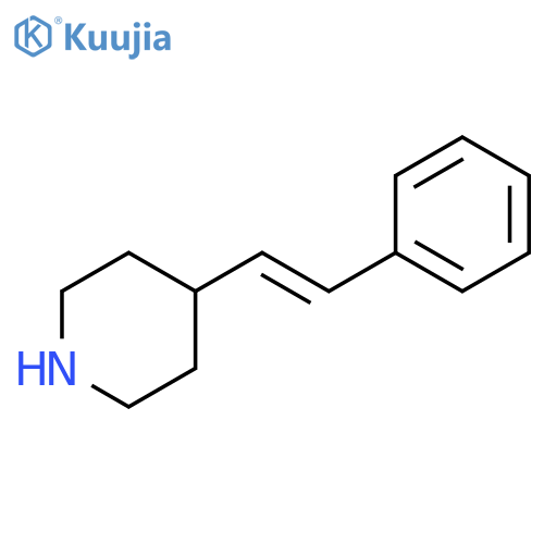 4-(2-phenylethenyl)piperidine structure
