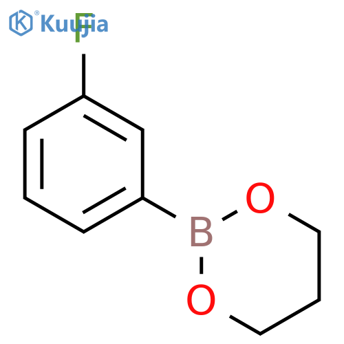 1,3,2-DIOXABORINANE, 2-(3-FLUOROPHENYL)- structure