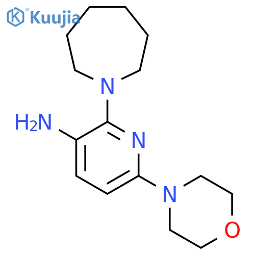 3-Pyridinamine, 2-(hexahydro-1H-azepin-1-yl)-6-(4-morpholinyl)- structure
