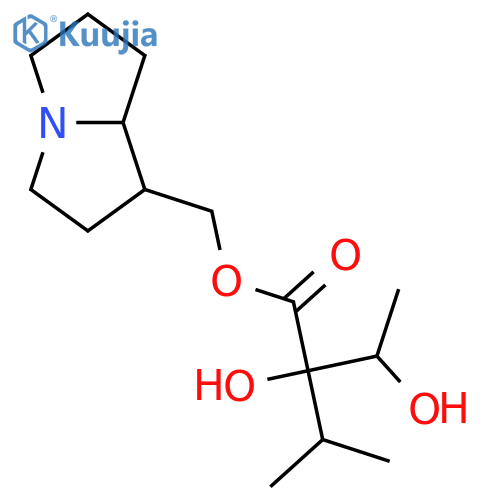 [(1R,8S)-2,3,5,6,7,8-hexahydro-1H-pyrrolizin-1-yl]methyl (2R)-2-hydrox y-2-(1-hydroxyethyl)-3-methyl-butanoate structure
