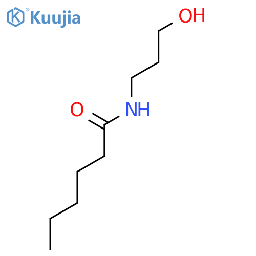 N-(3-hydroxypropyl)hexanamide structure